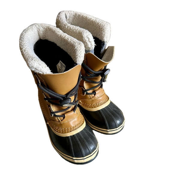 Sorel Other - SOREL Brown and Black Waterproof Winter Boots Sherpa Cuffs